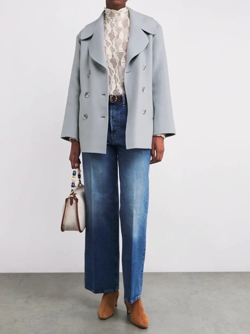 Ulla Johnson Diana Wool Peacoat, Slate - Picture 2 of 10